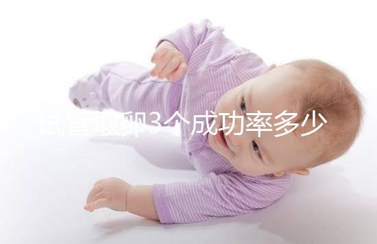 試管取卵3個成功率多少沒定數,配成幾個胚胎才是關鍵