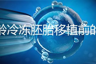 高齡冷凍胚胎移植前的注意事項(xiàng)和禁忌可以清楚地分類嗎?